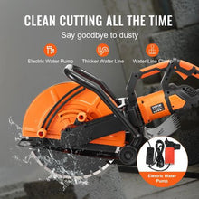 16-Inch Electric Concrete Saw 3200W 6-Inch Depth Wet Saw with Pump & Blade
