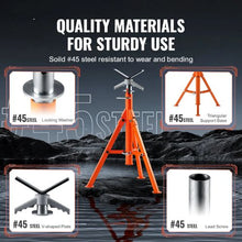 1133.9 kg V Head Pipe Stand Adjustable Height Pipe Jack Stands Folding for Pipe 1108A