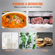 Electric Warming Tray 16.5" x 11" Tempered Glass 65–90℃ Portable Food Warmer (Black)