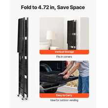 5-Tier Foldable Metal Storage Shelf with Wheels & Hooks No Assembly Shelving Unit for Pantry Kitchen Garage (Black)