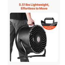14-Inch Industrial Floor Fan - 2,520 CFM High Velocity 3-Speed Metal Fan with 360° Tilt