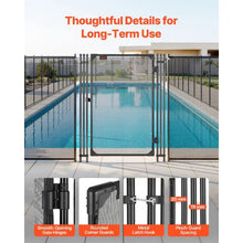 4 x 2.5 FT Pool Fence Gate with Lockable Latch (Black)