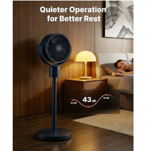 7-Inch Pedestal Fan - Quiet DC Oscillating Fan with Remote 12 Speeds & 15H Timer