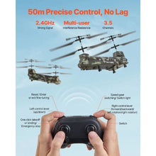 RC Helicopter – 2.4GHz Military Remote Control Helicopter, 3.5-Channel RC Aircraft with One-Key Takeoff/Landing, LED Lights, 20-Min Flight Time, Ages 8+