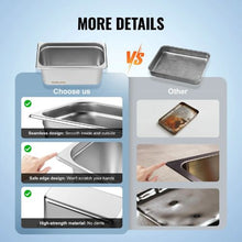 6-Inch Hotel Pans Stainless Steel Table Pan For Catering Storage Food UCT8136L-8 (Pack of 8)