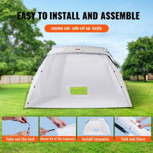 10×7×6 ft Portable Spray Paint Tent with Built-in Floor & Mesh Screen