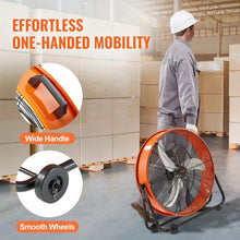 24 Inch Industrial Drum Fan - 8,600 CFM High Velocity 3-Speed Adjustable Floor Fan