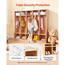 Kids Coat Cubby Organizer 5-Section Wooden Locker with 10 Storage Cubbies