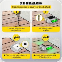 4-Pack Solar Driveway Lights, Waterproof LED Green for Pathway & Walkway