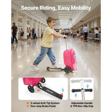 20" Ride-On Luggage for Kids with Scooter – Pink for Kids