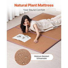 80 x 55 In Japanese Tatami Mat Foldable Rattan Floor Mat Non-Slip Sleeping Mat for Yoga & Meditation