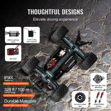1:10 Scale RC Car 4WD Off-Road Truck 50 km/h 45° Wheelie Adjustable Speed for Kids 8+