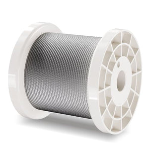 1/16 Inch 7x7 Strand T304 Stainless Steel Braided Aircraft Cable 330FT With Accessories