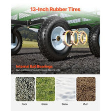 1200 LBS Steel Garden Cart Utility Wagon with 13" Tires & Detachable Mesh Sides