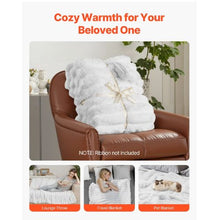 Throw Blanket 50 x 60"Faux Fur Cozy Blanket (White)
