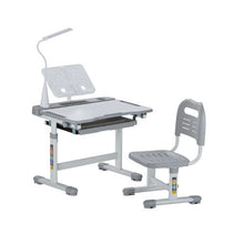 Kids Learning Desk & Chair Set – Adjustable (Grey)