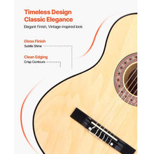 38 Inch Classical Guitar Starter Kit Natural Basswood Guitar with Gig Bag & Accessories