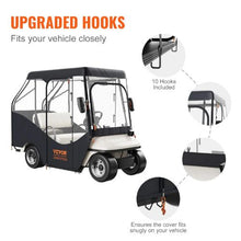 4 Passenger Golf Car Cover 600D Polyester Full Cover for Waterproof and Sunproof COV-24