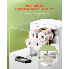 Commercial Sugarcane Juicer 800W Electric Press 661 lbs/H High Output 4 Stainless Steel Rollers
