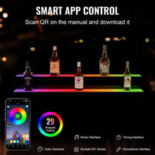 40 Inch LED Lighted Liquor Bottle Display with RF Remote & App Control and Multicolor lighting