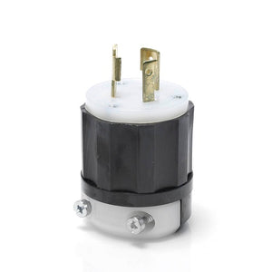 30 Amp NEMA L6-30P Black-White Locking Plug 2621