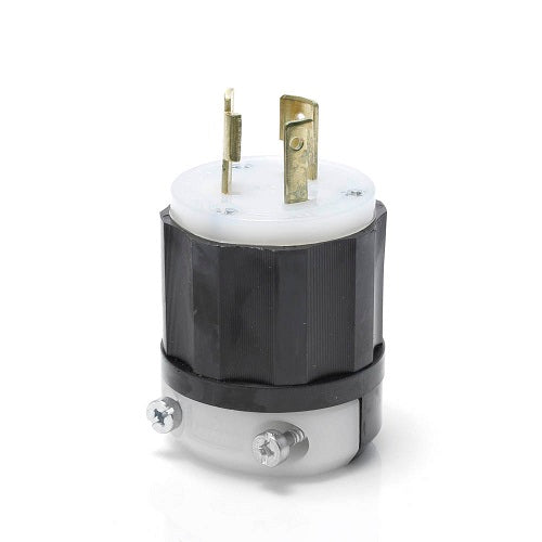 30 Amp NEMA L6-30P Black-White Locking Plug 2621