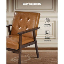 Mid-Century Rattan Accent Chair with Velvet Upholstery (Beige)