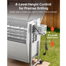 Charcoal Rotisserie Grill 38W Pig & Lamb Spit Roaster 132 LB Capacity Wheels Stainless Steel