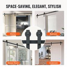 8FT Barn Door Hardware Kit with Smooth Silent Rollers