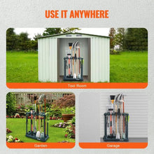 Garden Tool Organizer 10-Slot Yard Tool Rack for Rakes Brooms & Shovels