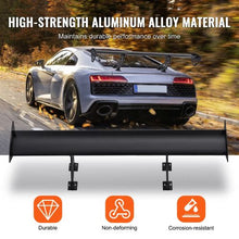 43.3 In GT Wing Car Spoiler – Adjustable Aluminum Rear Racing Wing (Black)