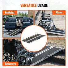 48 Inch Portable Wheelchair Ramp Aluminum Folding Threshold Ramp for Home Steps Stairs Doorways Curbs