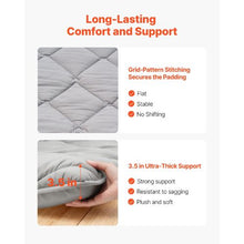 Japanese Tatami Mat Full Size Foldable 9-Layer Floor Mattress with Storage Bag Gray for Sleeping Meditation & Yoga