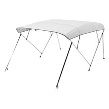 4 Bow Bimini Top Replacement Canopy – 600D Waterproof Polyester Boat Sun Shade with Storage Bag 96 L x 91 - 96 W (Light Grey) (Frame Not Included)