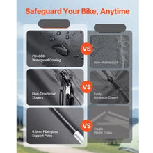 Bike Storage Tent 5 Bikes Waterproof Outdoor Tent Ventilated Window Fiberglass Frame