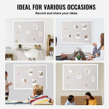 48"x36" White Cork Board with Linen Surface – Stylish Wall-Mounted Bulletin Board for Home School Office