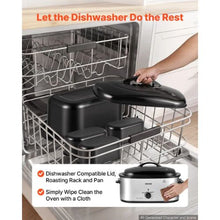 24QT Electric Roaster Oven 1450W 3 Food Trays Self-Basting Lid Warming Function Removable Rack