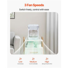 Portable Evaporative Air Cooler 4-in-1 Mini Air Conditione 3-Speed 700ml Water Tank 7H Timer 7-Color Light Desk AC Fan