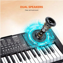 61-Key Keyboard Piano with Lighted Keys Stand USB MIDI for Beginners