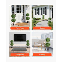 36 In Artificial Topiary Boxwood Double Ball 2 Set for Outdoor&Indoor