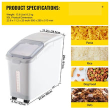 11.4 Gallon Ingredient Storage Dispenser 280 Cup Flour For Dog Pet Food Storage Container VV-IB-VW-50 (1 PCS)