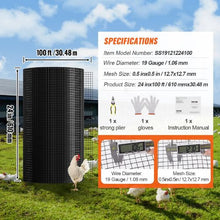 24 Inch X 100 Ft Galvanized Wire Mesh Roll and 19Gauge Chicken Wire Chicken Coop Barrier, Rabbit Snake Fences, Poultry Enclosures SS19121224100