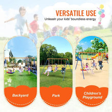 Backyard Swing Set 600lbs Capacity 1 Saucer Swing 2 Belt Swings Heavy-Duty Metal A-Frame Adjustable Rope