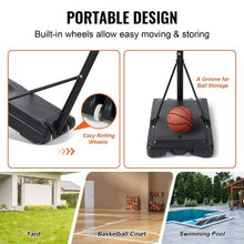 44 inch 4-10 ft Adjustable Height Portable Basketball Hoop for Outdoor/Indoor