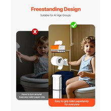 3-in-1 Free-Standing Toilet Paper Holder with Shelf (Matte Black)