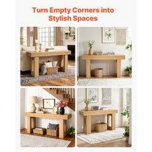 63 In Farmhouse Console Table Narrow Sofa Table in Burlywood