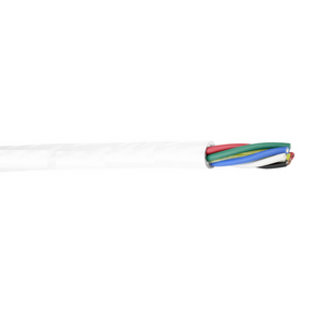 16 AWG 6 Conductor White Jacket Round Boat Cable (Standard Lengths)