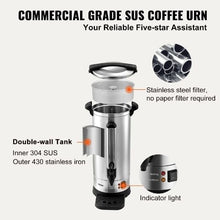 110 Cups Commercial Coffee Urn with Detachable Power Cord for Easy Cleaning