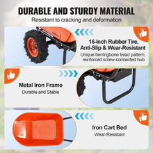 Electric Wheelbarrow 500W – 573 lbs Capacity 7 Cu Ft Garden Dump Cart (2-Wheel)