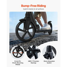 Black + Purple 2-Wheel Kick Scooter for Kids 8+ Teens & Adults Adjustable Handlebar Anti-Slip Deck Lightweight